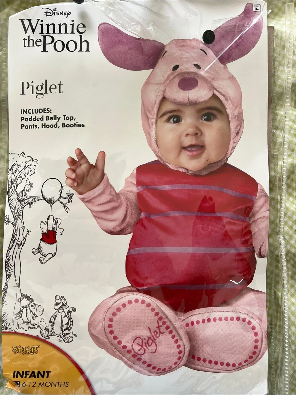 Disney Winnie the Pooh Baby Piglet Halloween Costume Dress Up Size 6-12mon